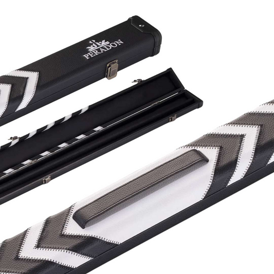 Peradon 3/4 Clubman Cue Case - White & Black Arrows