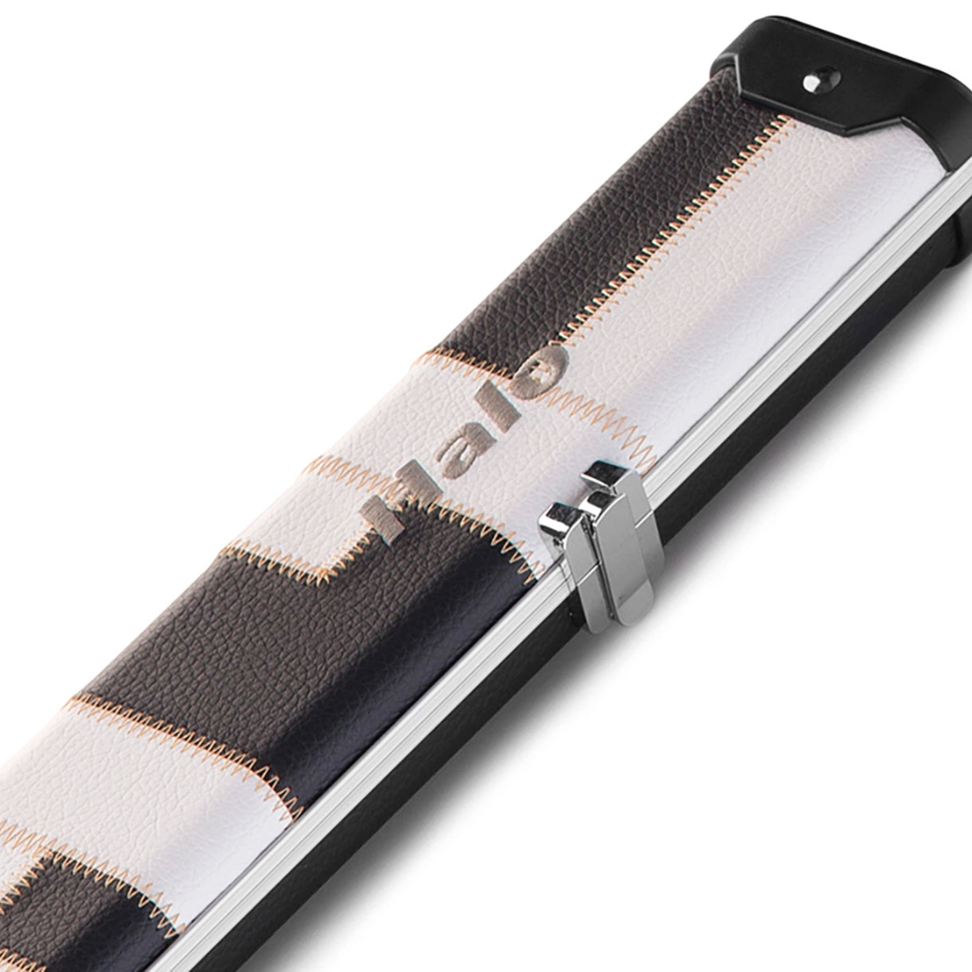 Peradon 3/4 Halo Cue Case - Black and White Patch