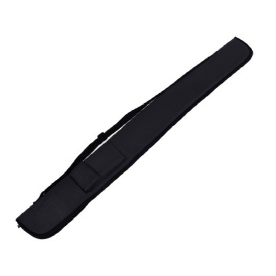 Peradon Black Vinyl 2 Piece Snooker Pool Cue Case with Strap