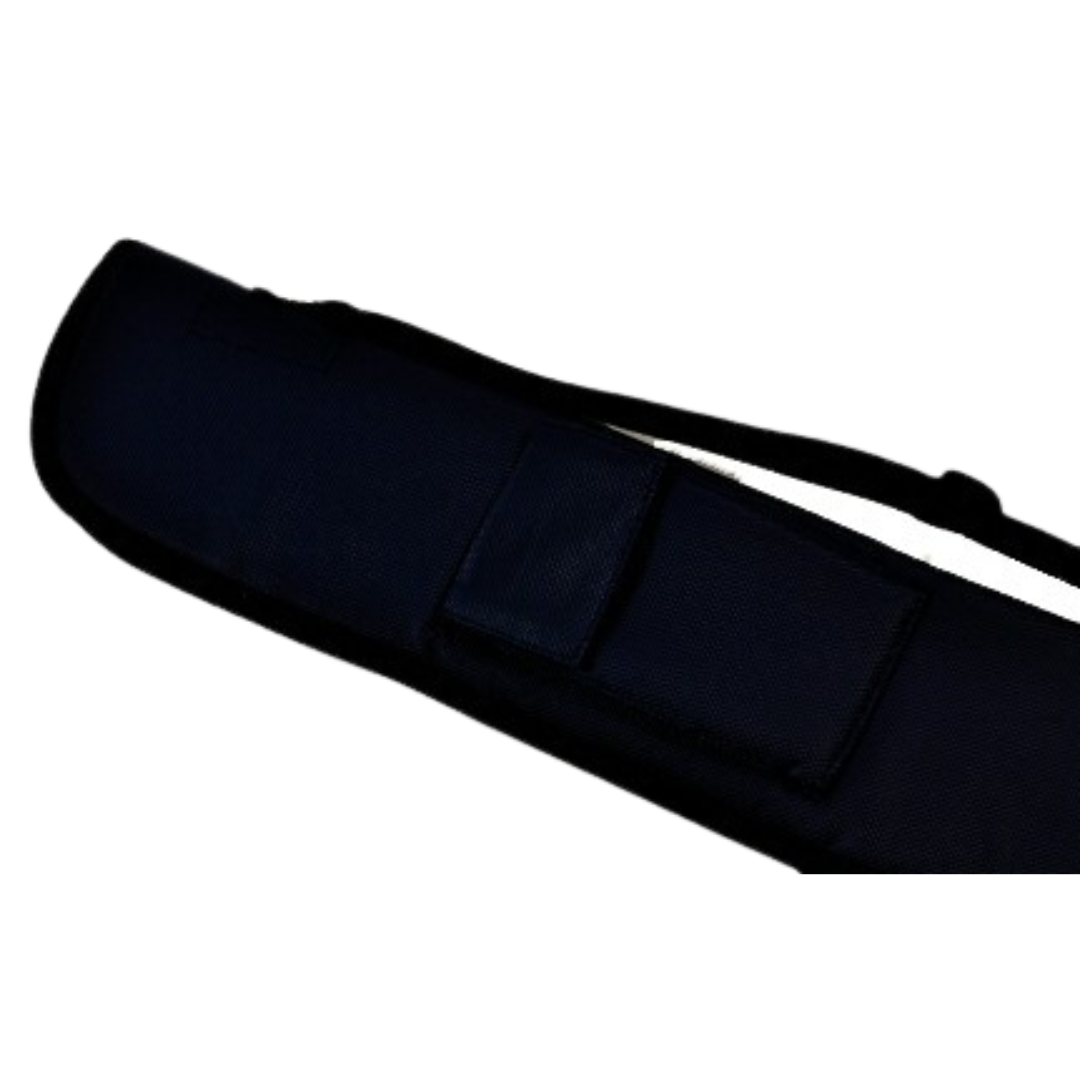 Peradon Black Vinyl 2 Piece Snooker Pool Cue Case with Strap