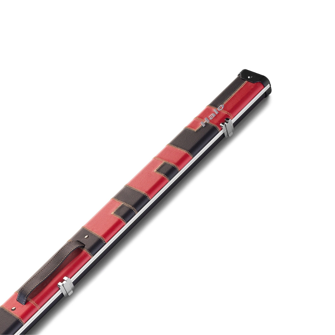 Peradon 3/4 Halo Red and Black Patch Snooker Pool Cue Case