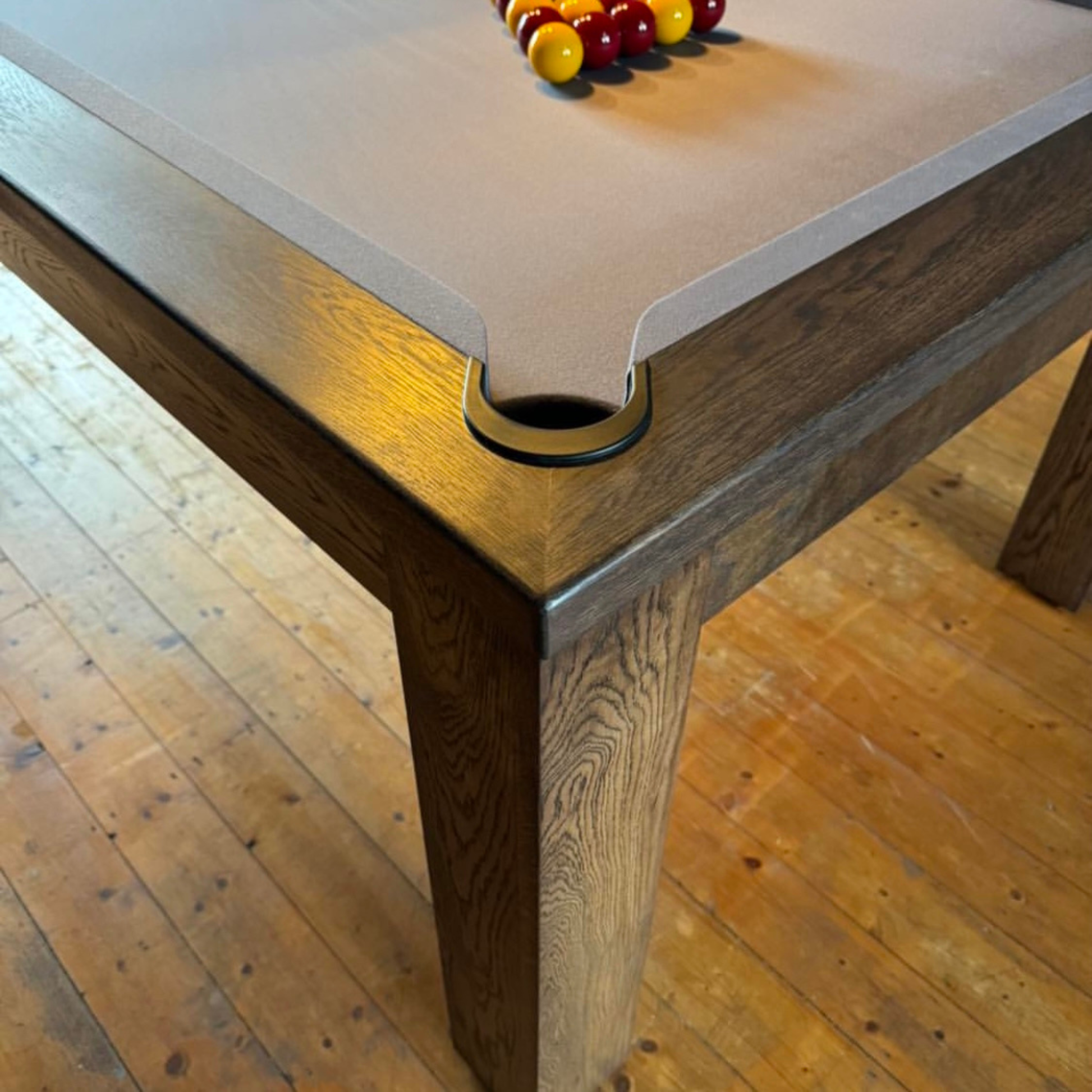 FMF Elixir Pool Dining Table - Rustic Black Oak