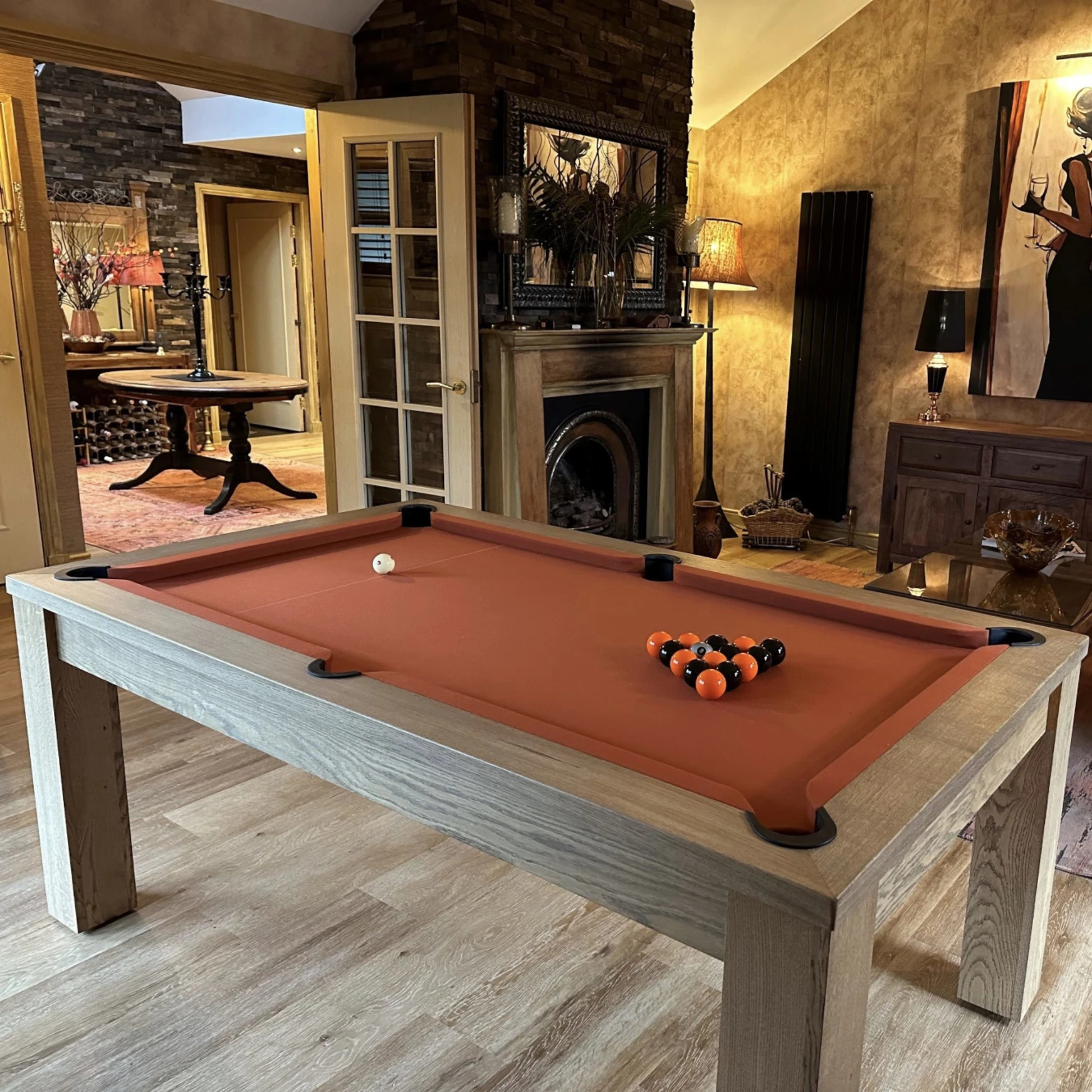 FMF Elixir Pool Dining Table - Rustic Oak