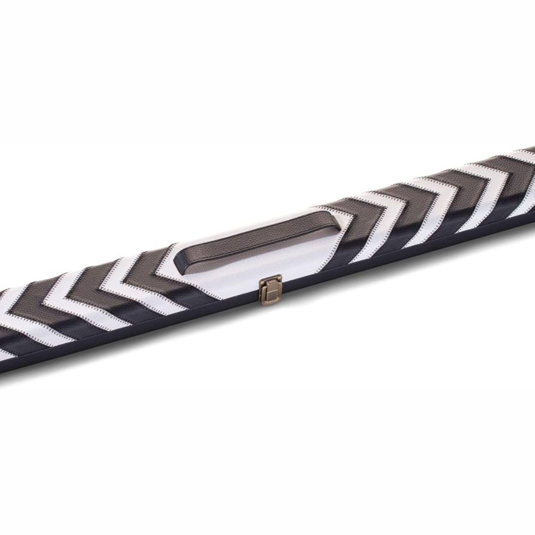 Peradon 3/4 Clubman Cue Case - White & Black Arrows