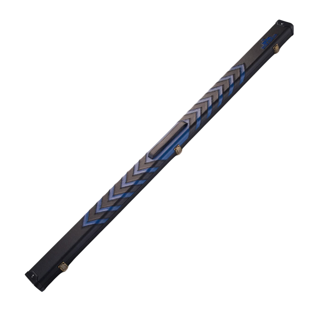Peradon 3/4 Clubman Cue Case - Black & Blue Arrows
