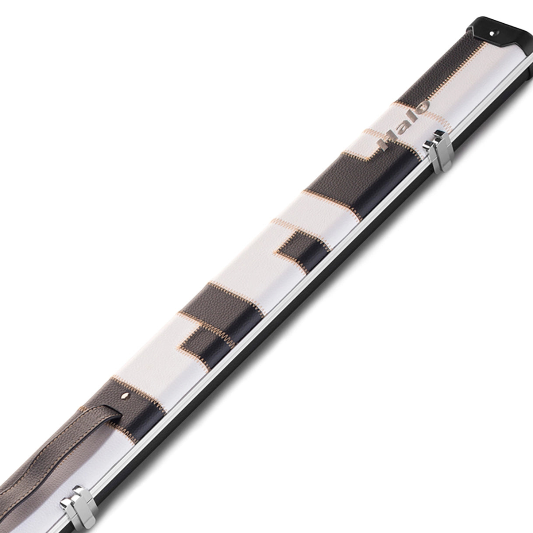 Peradon 3/4 Halo Cue Case - Black and White Patch