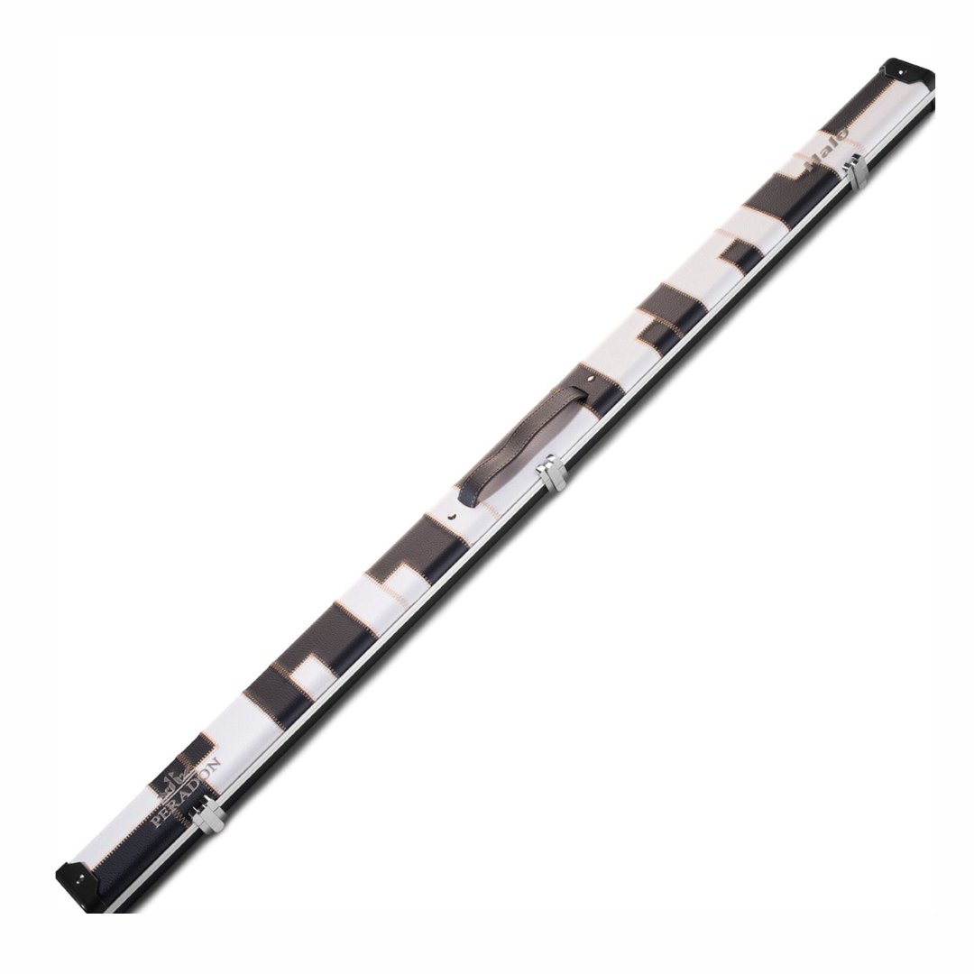 Peradon 3/4 Halo Cue Case - Black and White Patch