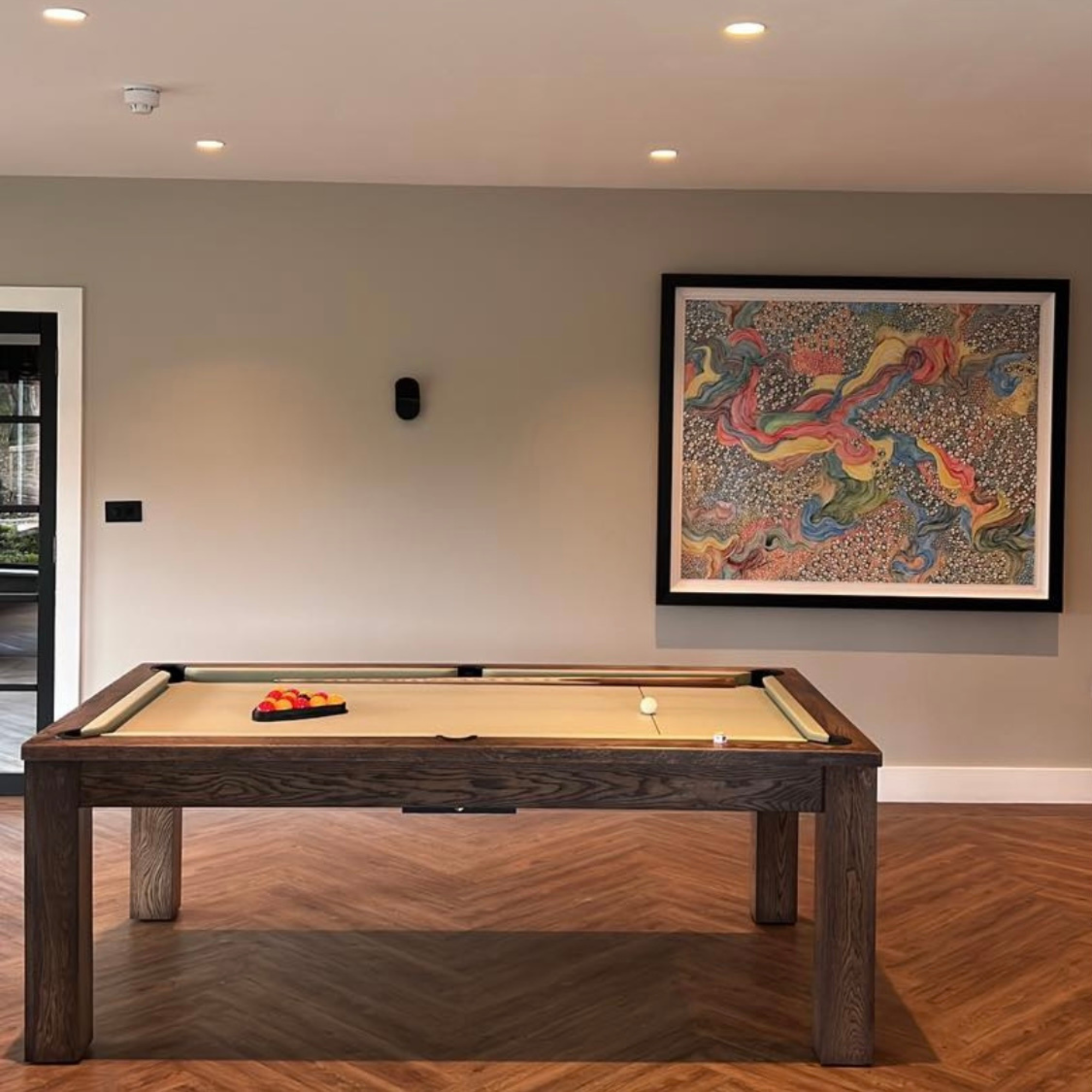 FMF Elixir Pool Dining Table - Rustic Black Oak