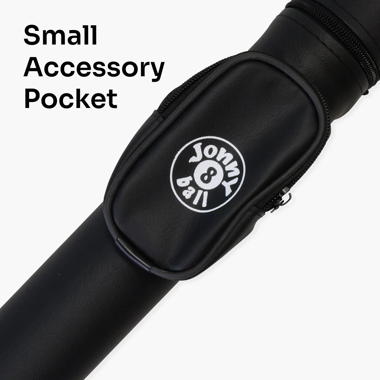 Jonny 8 Ball Tubular 2 Piece Cue Case - Black