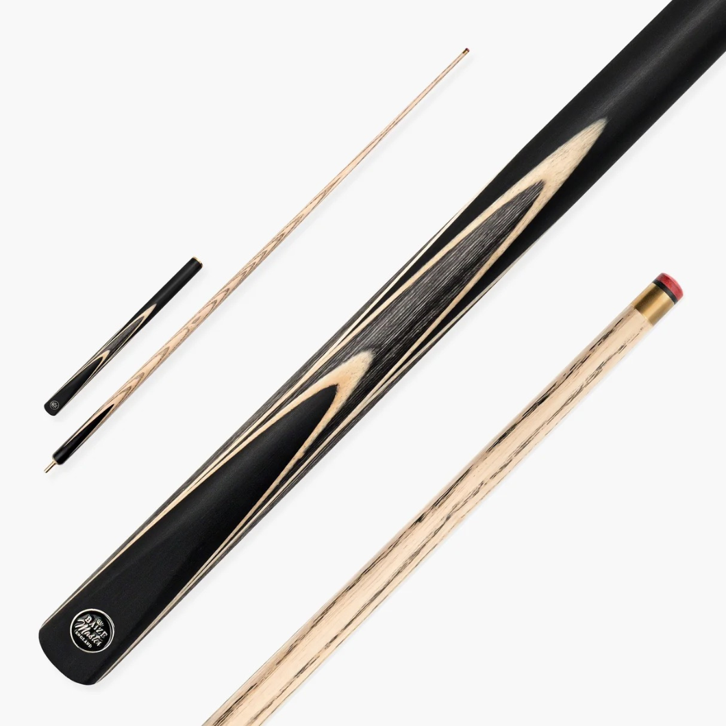 Baize Master 3/4 CRUCIBLE Hand Spliced 57 Inch Ash Snooker Pool Cue - 9.5mm Tip + Mini Butt Extension
