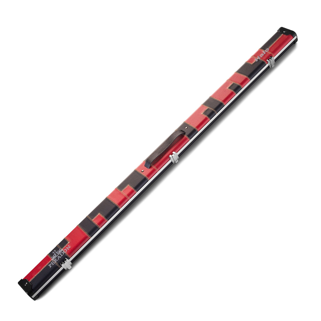 Peradon 3/4 Halo Red and Black Patch Snooker Pool Cue Case
