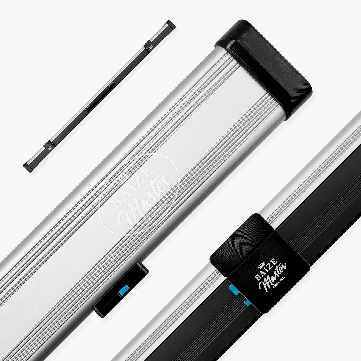 Baize Master Fusion ¾ 2 Slot Luxury Aluminium Snooker and Pool Cue Case with Trigger™ Lock – Holds 1 x ¾ Joint Cue + Extensions