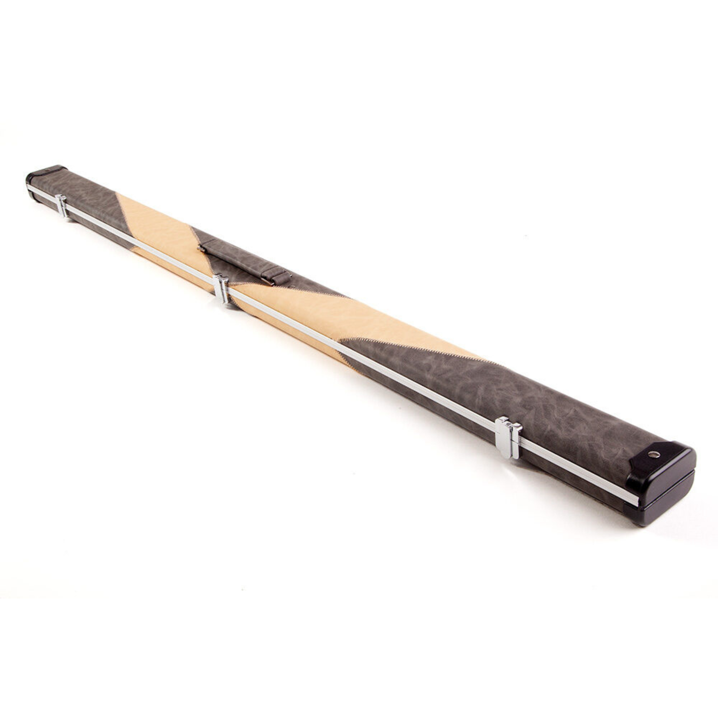 Britannium 3/4 Cue Case – Grey & Tan Nubuck with Aluminium