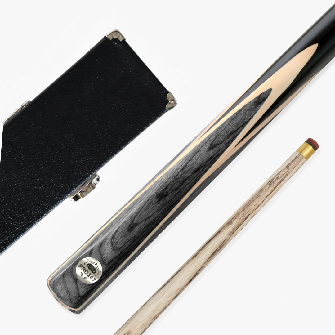 Pro 147 Windsor 2 Piece Ash Snooker Pool Cue and Case Set - 57inch 9.5mm Tip