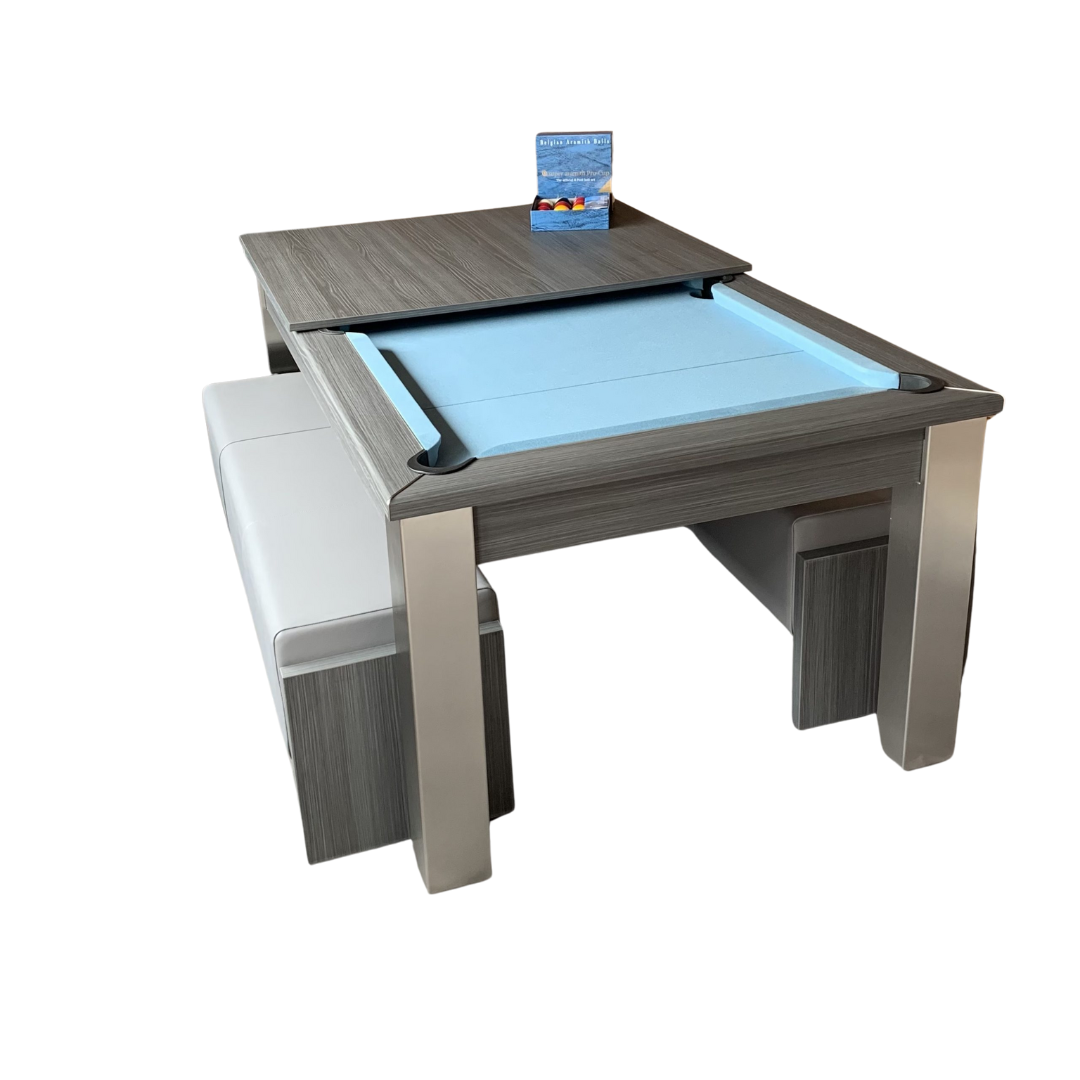 FMF Elixir Pool Dining Table - Metallic Grey - 6ft