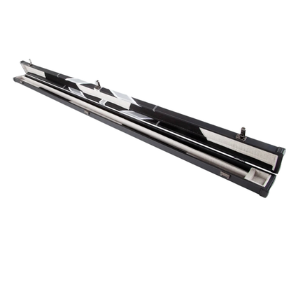 Britannia Leatherette Black and Grey Union Jack Cue Case - 3/4 Cues