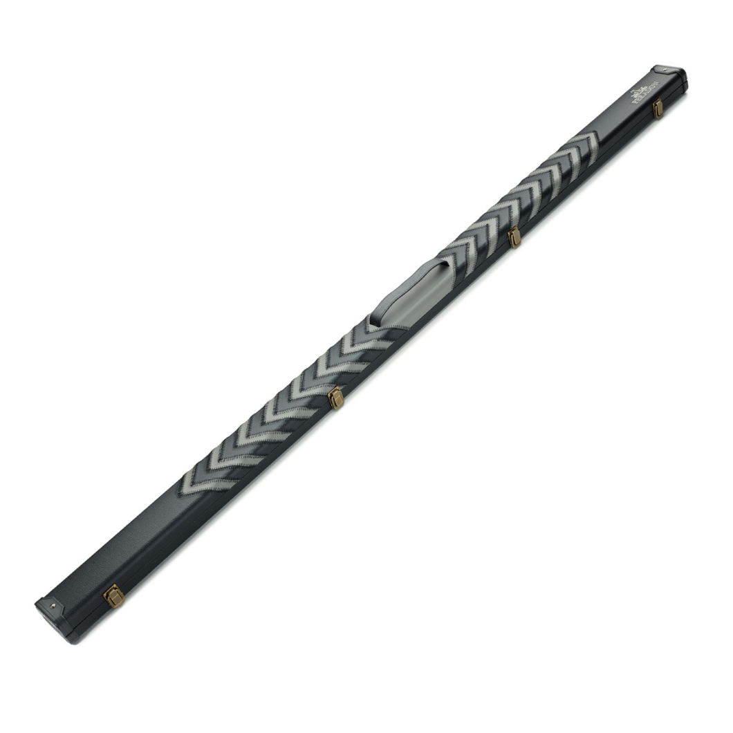 Peradon Clubman One Piece Cue Case – Black with Grey Arrow