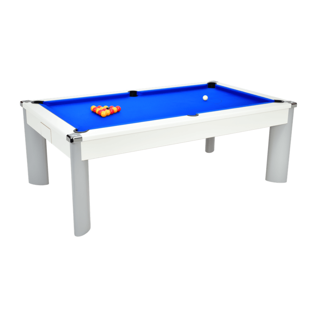 DPT Outdoor Fusion Pool Dining Table - White - Blue Cloth