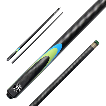 Jonny 8 Ball INFERNO - 57" 2 Piece Graphite Snooker Pool Cue - 9.5mm Tip