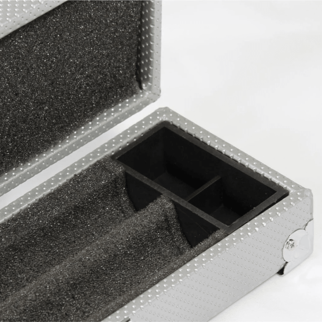 2 Piece Silver Snooker Pool Cue Case - Reinforced Corners