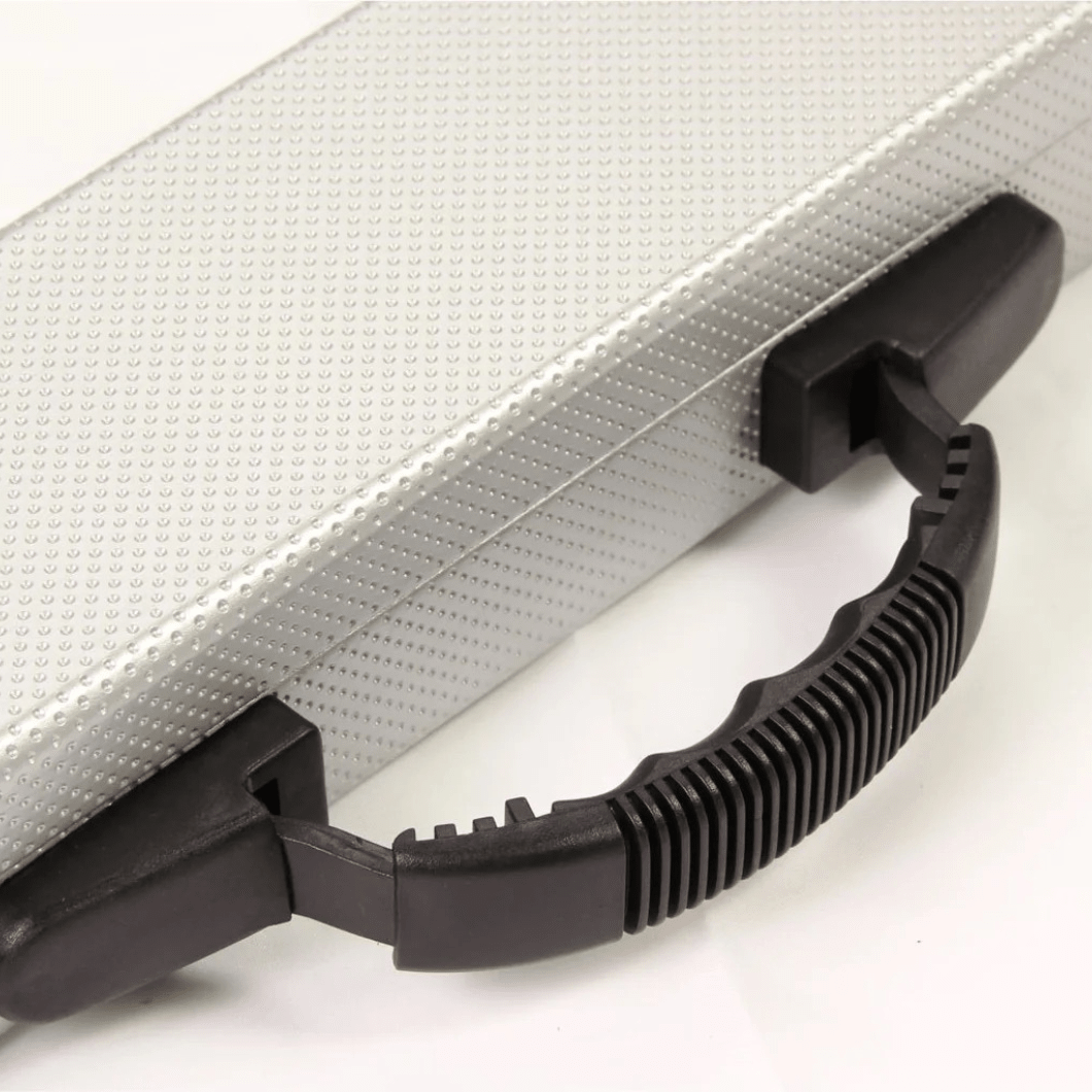 2 Piece Silver Snooker Pool Cue Case - Reinforced Corners