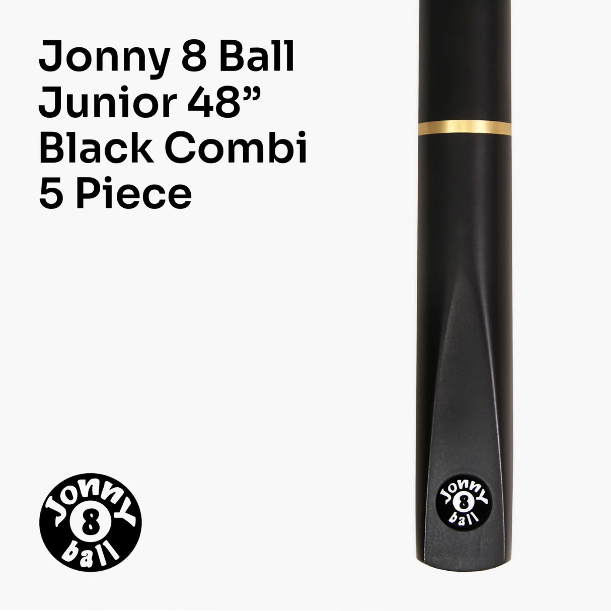Jonny 8 Ball Junior COMBI Adjustable 5 Piece Ash Snooker Pool Cue - 48inch