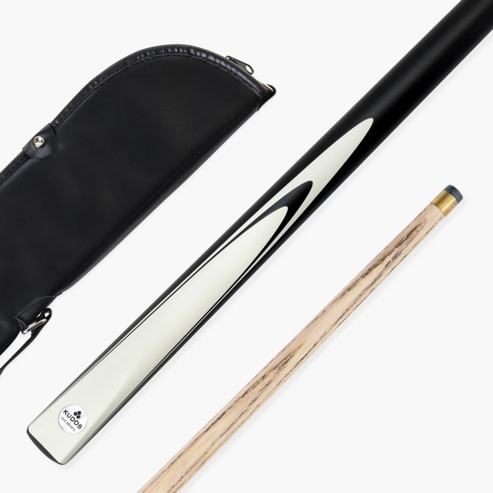Kudos Pulse Arctic 57 Inch 2 Piece Heavyweight Snooker Pool Cue and Case Set 9.5mm Tip