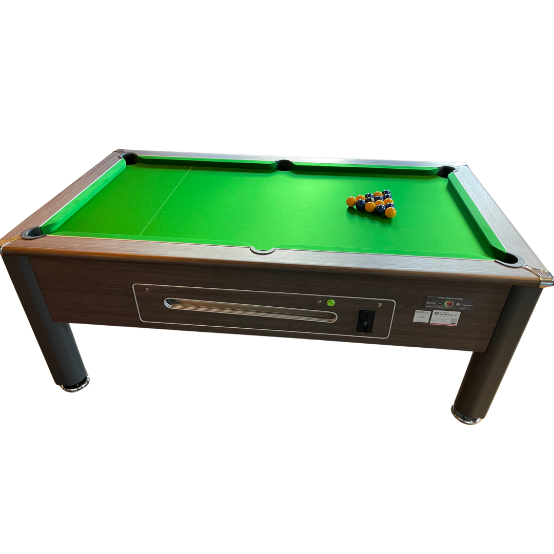 Supreme Match Pool Table 7ft - Electronic Ball Tray - Metallic Brown