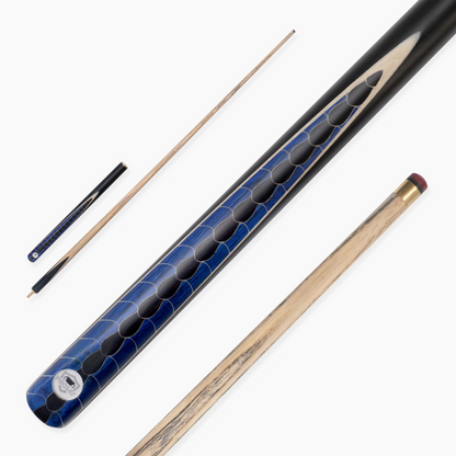 PRO147 Dragon Scale ¾ Joint Premium Ash Snooker and Pool Cue and Case Set - 9.5mm Professional Layered Tip - 57"