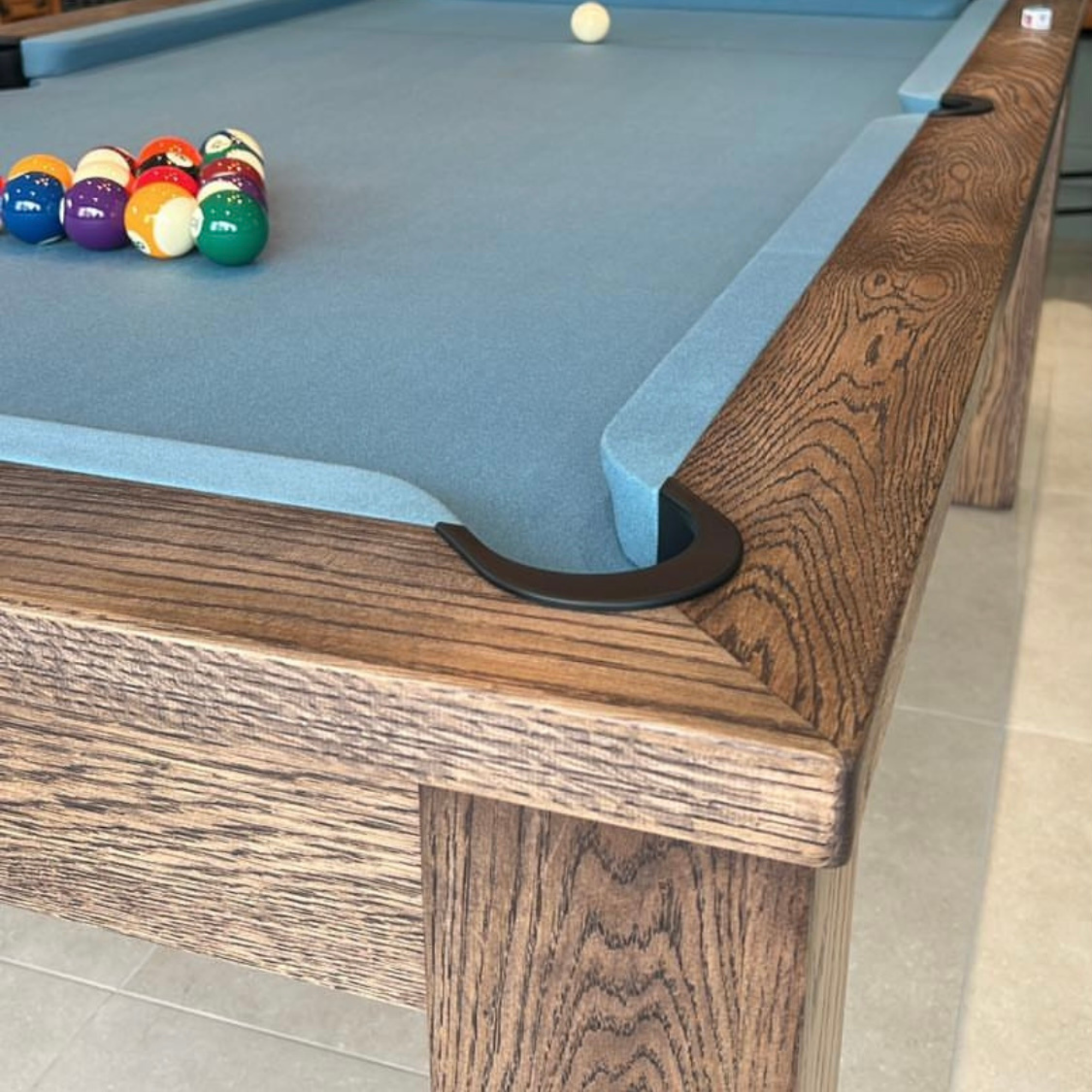 FMF Elixir Pool Dining Table - Rustic Black Oak