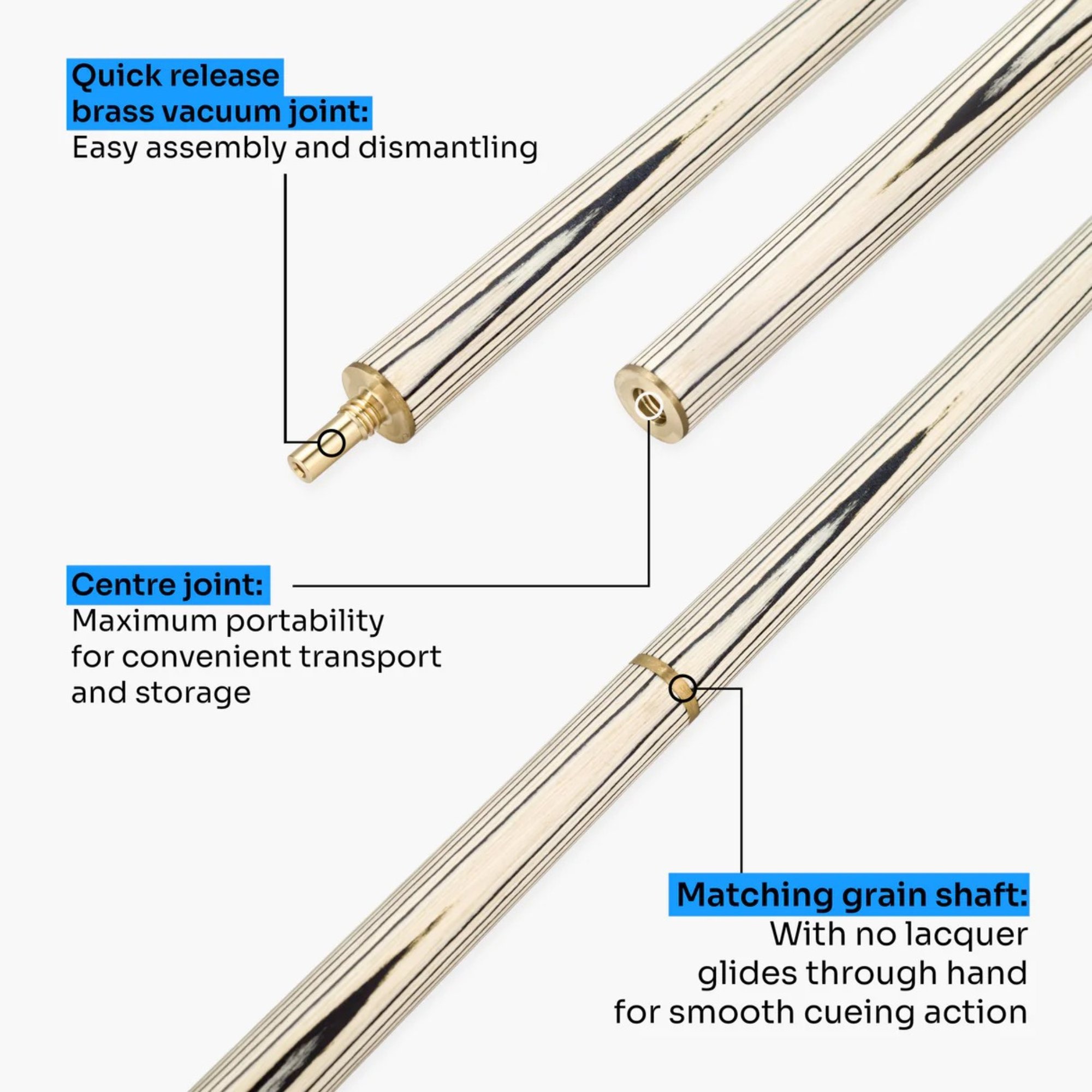 Jonny 8 Ball Panther UV Printed 2-Piece Cue – 9.5mm Green Layered Tip