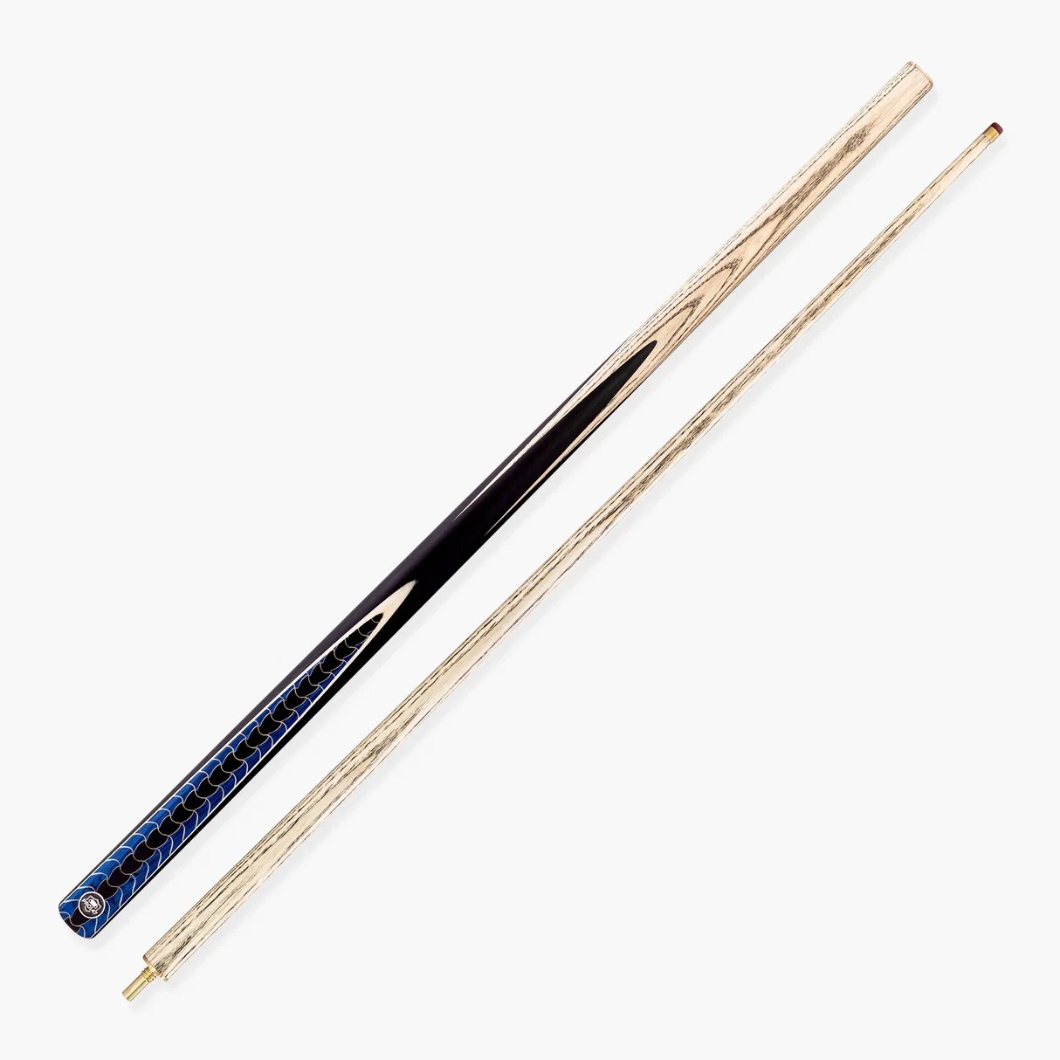 PRO147 Blue Dragon 57 Inch 2 Piece Snooker Pool Cue - 9.5mm Red Layered Professional Tip