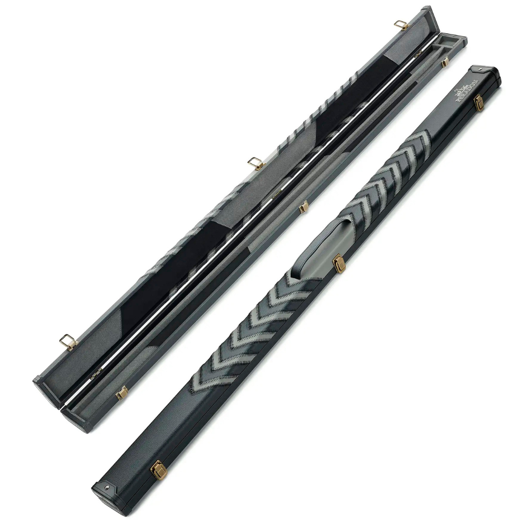 Peradon Clubman 3/4 Cue Case – Black with Grey Arrow