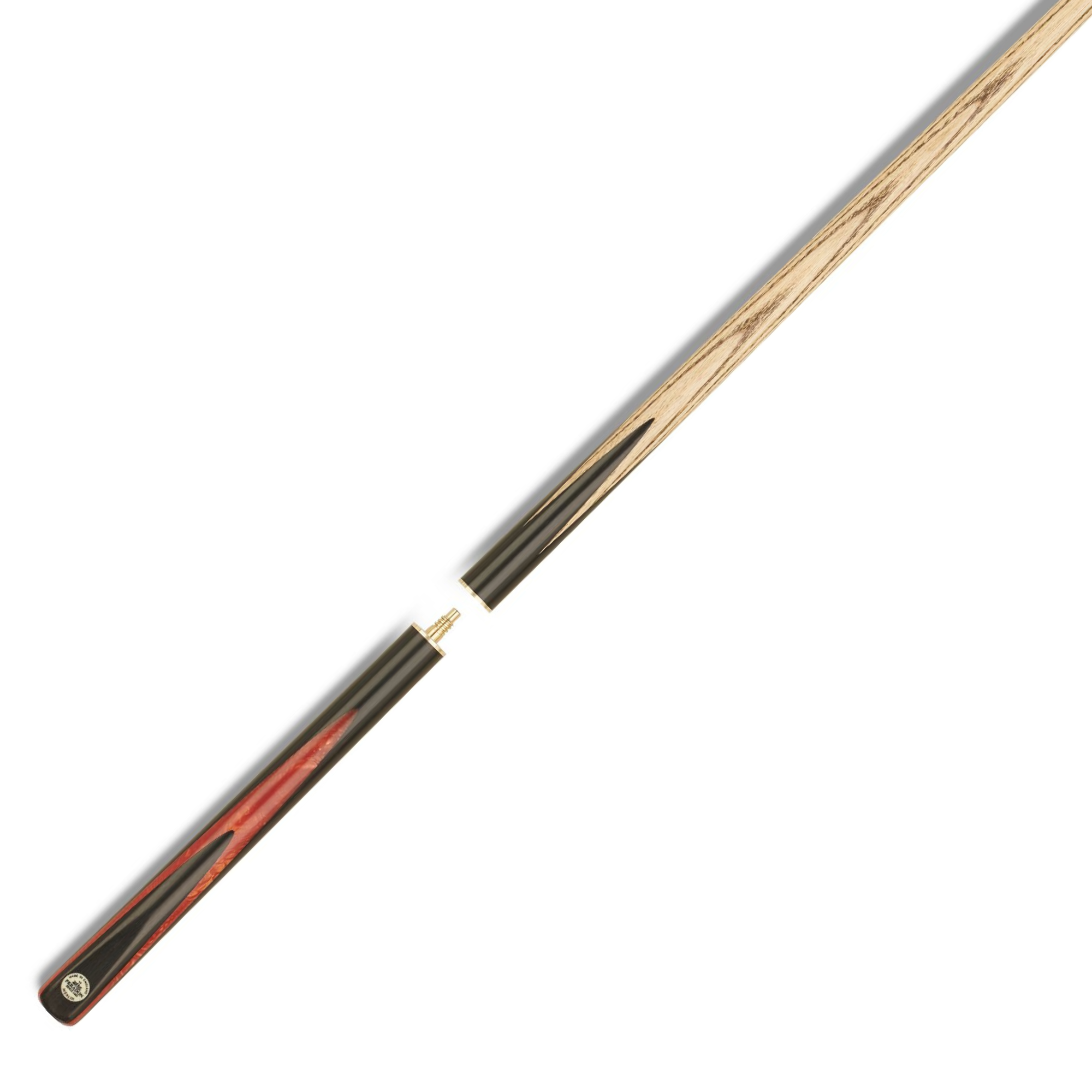 Peradon Merlin Snooker Cue – 58″ ¾ Jointed | Hand Spliced Genuine Ebony | 9.5mm Elkmaster Tip