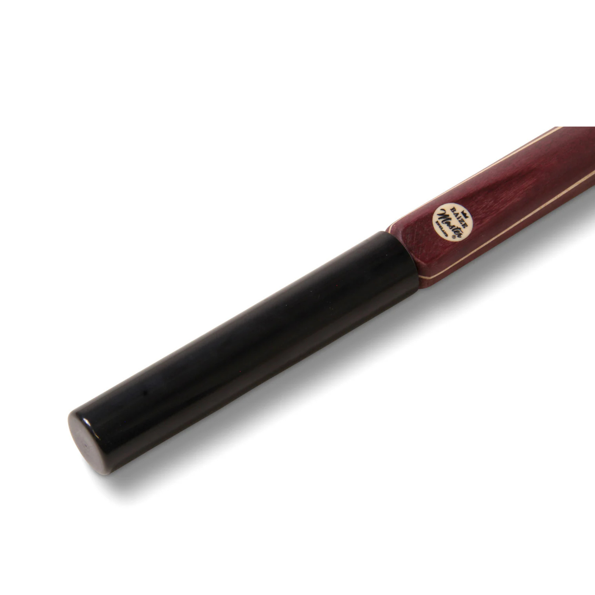 Baize Master PURPLE HEART 57 Inch 3 Piece Length Adjustable Double Joint Ash Snooker Pool Cue with 9.5mm Tip + Mini Butt - Shorten to 43 Inches