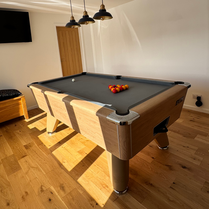 Supreme Winner Pool Table - Oak - 7ft