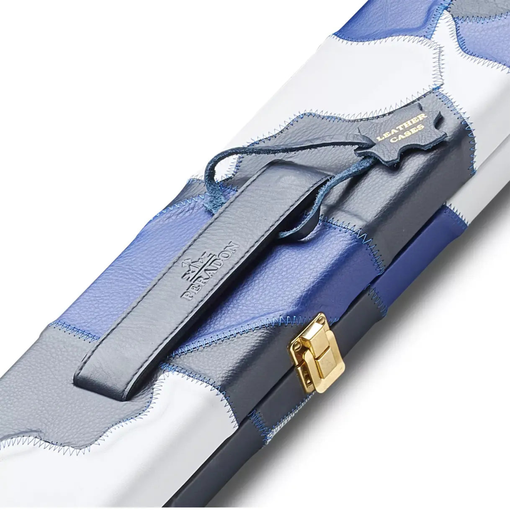 Peradon 3/4 Blue Camouflage Genuine Leather Case