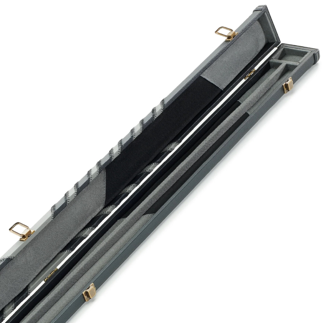 Peradon Clubman One Piece Cue Case – Black with Grey Arrow