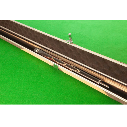 Britannium 3/4 Cue Case – Grey & Tan Nubuck with Aluminium