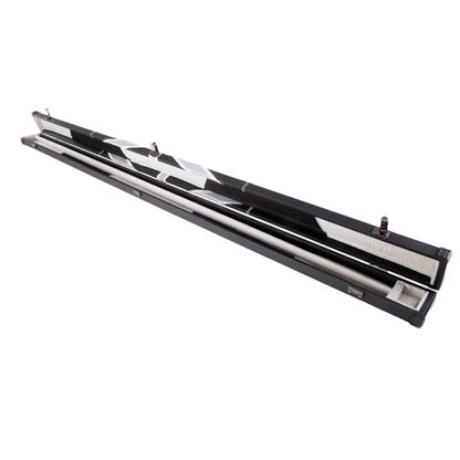 Britannia Leatherette Black and Grey Union Jack Cue Case - 3/4 Cues