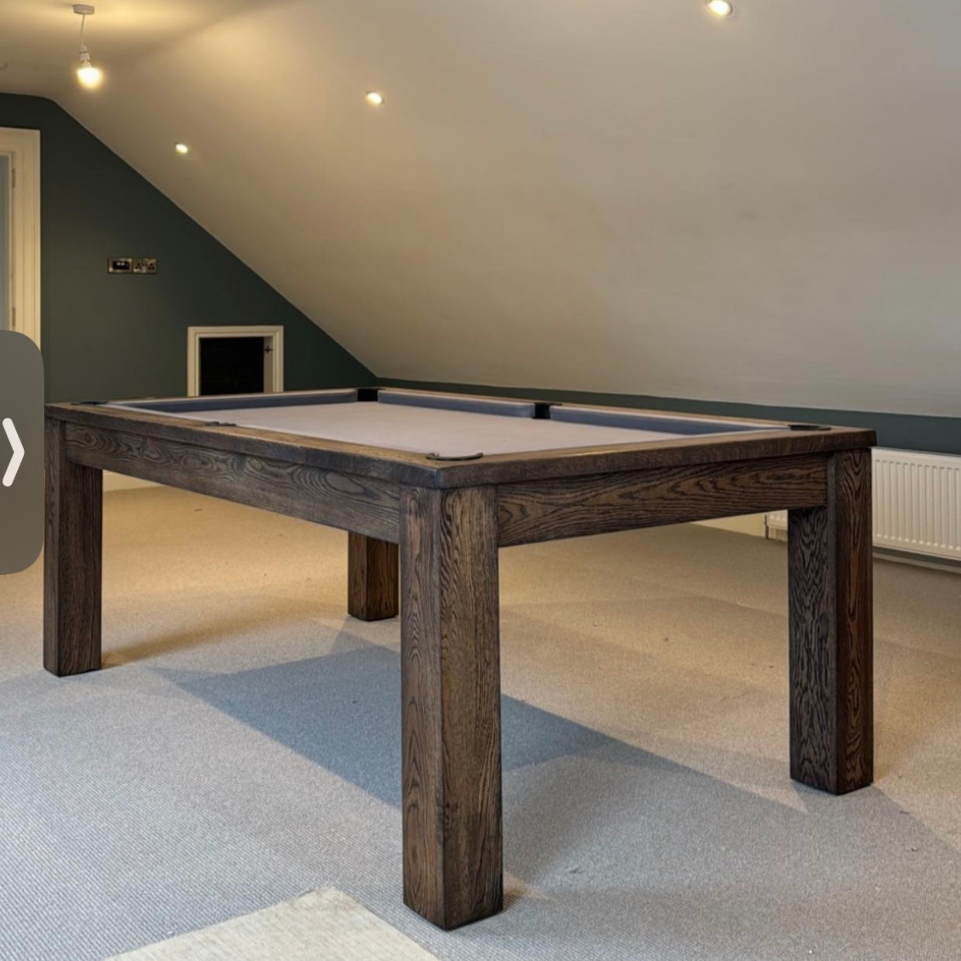 FMF Elixir Pool Dining Table - Rustic Black Oak