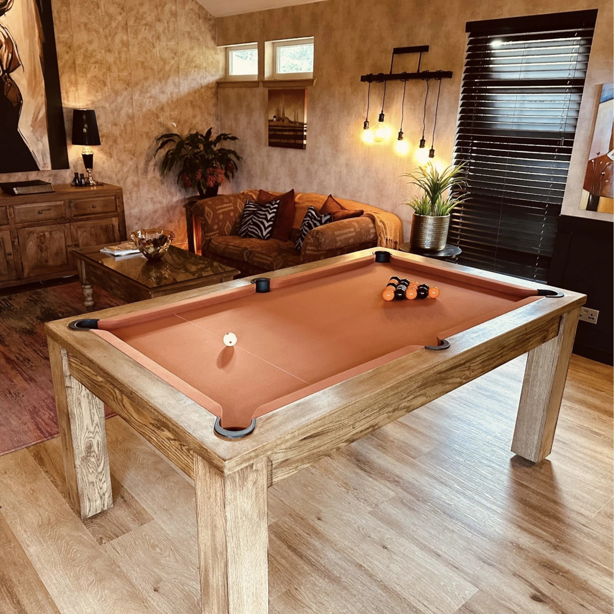 FMF Elixir Pool Dining Table - Rustic Oak