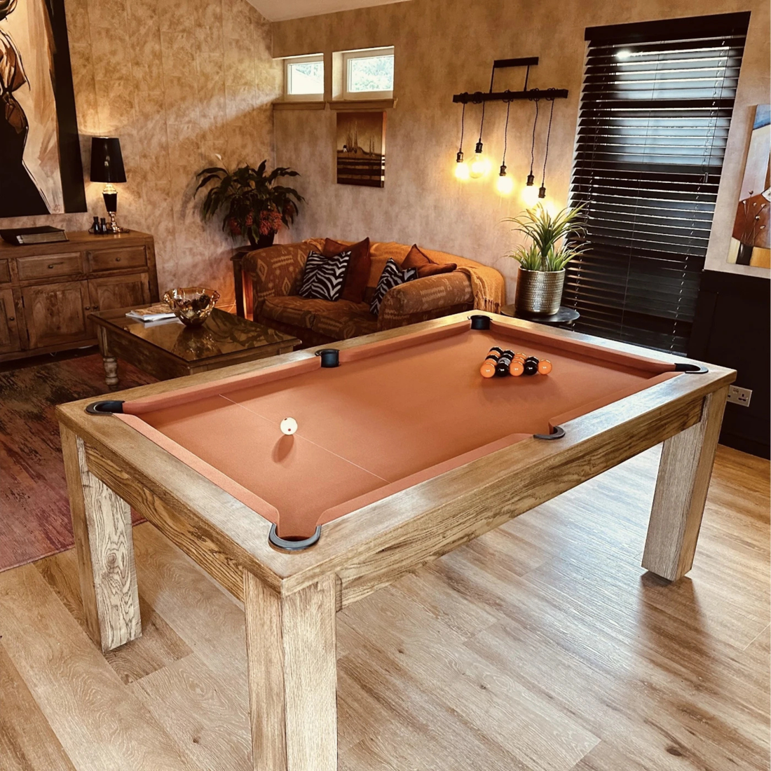 FMF Elixir Pool Dining Table - Rustic Oak