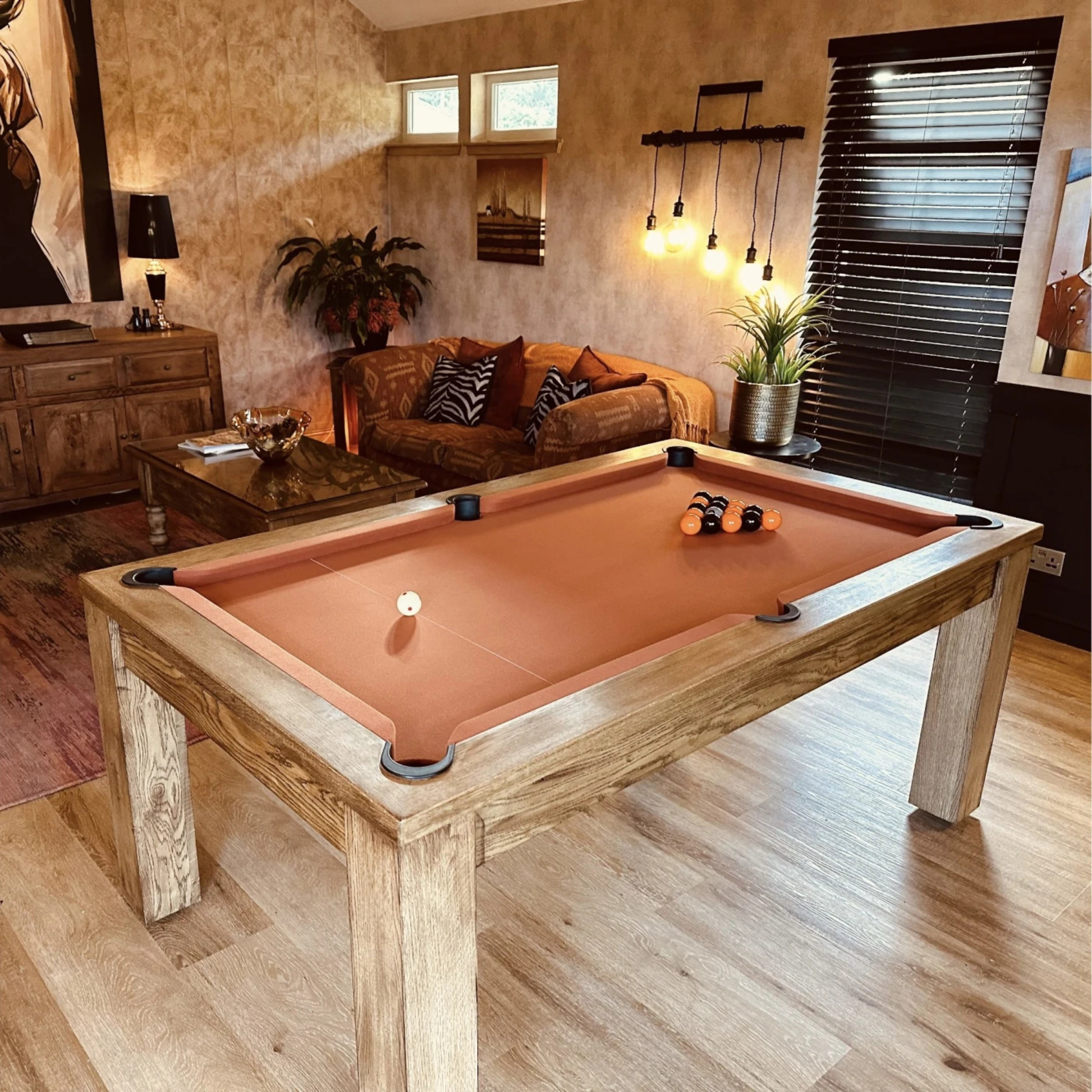 FMF Elixir Pool Dining Table - Rustic Oak