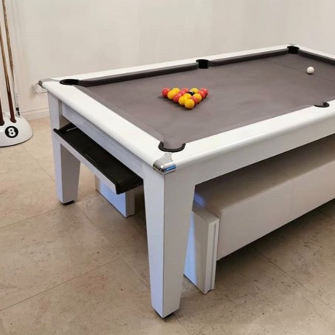 The Richmond Pool Dining Table - Matt White