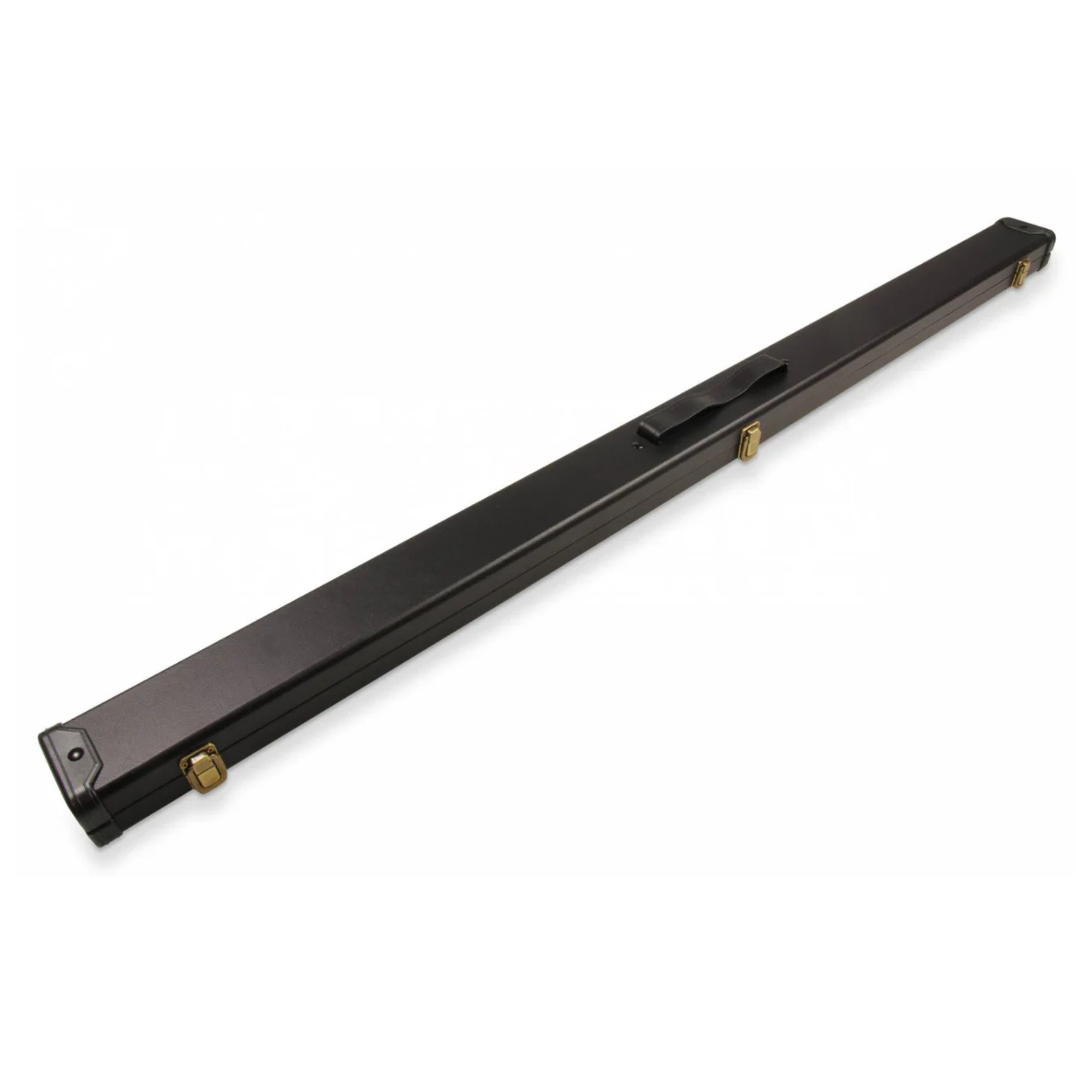 PLAIN BLACK Hard 3/4 Snooker Cue Case - Tough Plastic Ends