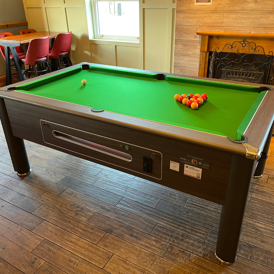 Supreme Match Pool Table 7ft - Electronic Ball Tray - Metallic Brown
