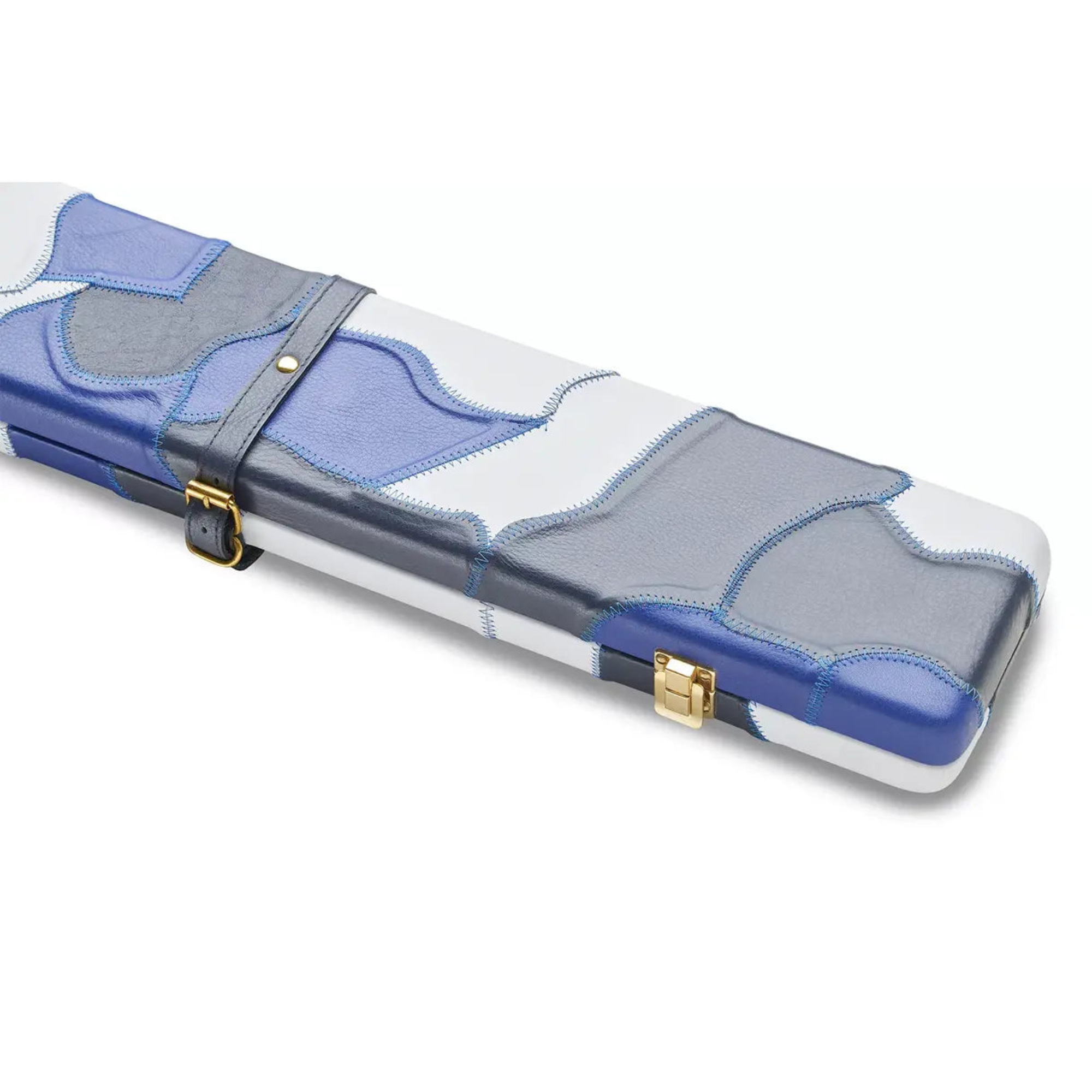 Peradon 3/4 Blue Camouflage Genuine Leather Case