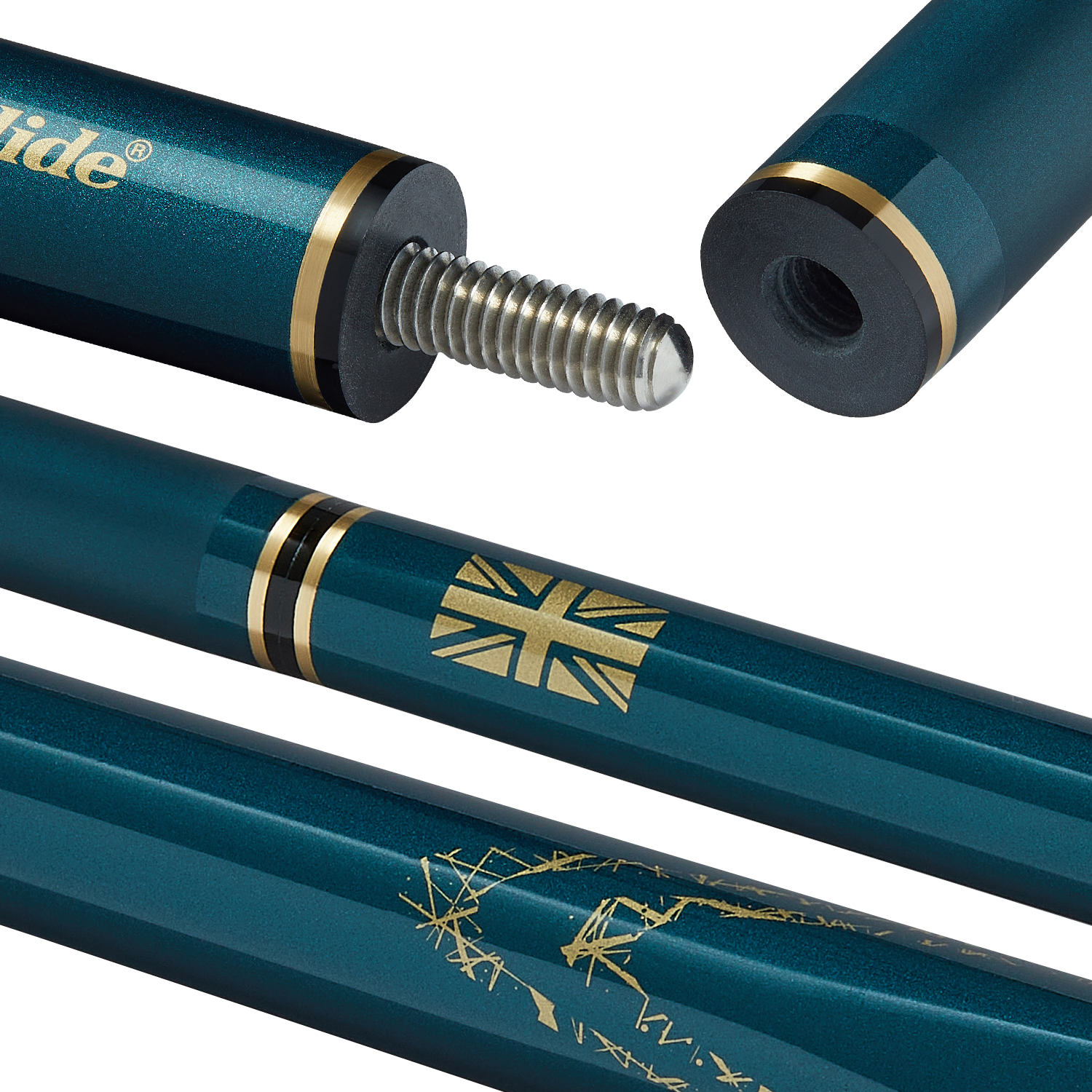PowerGlide ARAMID 1.0 - 57 Inch - 2 Piece Carbon Fibre Snooker Cue - Green