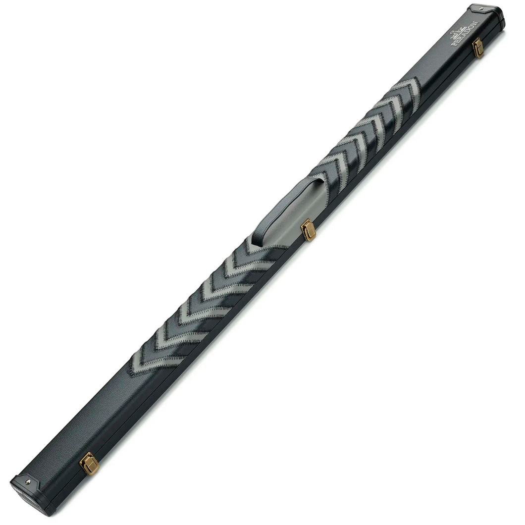 Peradon Clubman 3/4 Cue Case – Black with Grey Arrow